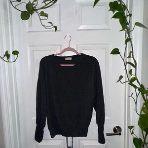 Lace up back sweater L